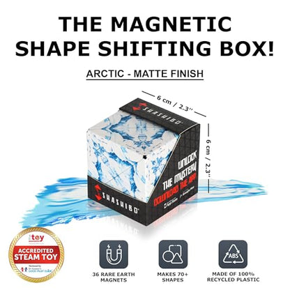 Shashibo DODECA Magnetic Puzzle Cube, Stress Relief Fidget Toy - color: Arctic, size: DODECA