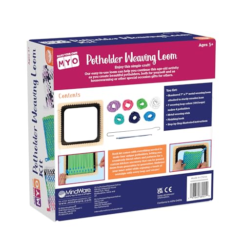 MindWare Make Your Own Potholder Weaving Loom Kit - Ages 8 and Up