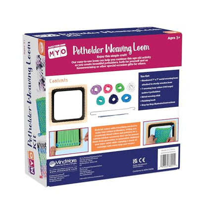 MindWare Make Your Own Potholder Weaving Loom Kit - Ages 8 and Up