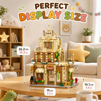 City Street View Building Blocks, Modular Architecture Model - color: Amber Beige