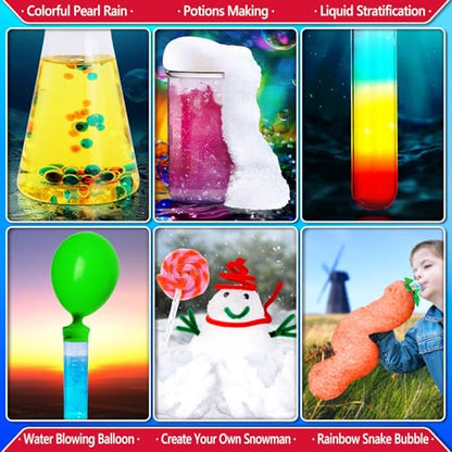 UNGLINGA 210 Experiments Science Kit for Kids Chemistry Set S.T.E.M Toy - style: Science kits with 210 experiments