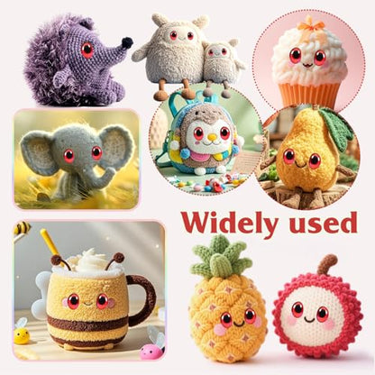 TOAOB 28pcs Oval Safety Eyes with Washers 13 x 18mm Stuffed Animals Craft Plastic Pink Red Doll Eyes for DIY Amigurumis Crochet Puppet Making - color: Pink