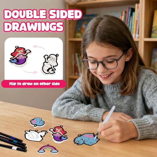 Aqua Fluffs Mess-Free 3D Puffs Art Kit for Kids Double-Sided Craft Set Kit - color: Princess, Fairies & Animals