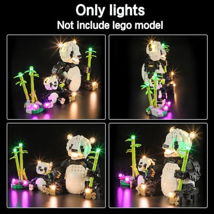 LED Light Kit Compatible with Lego Creator 3-in-1 Wild Animals: Panda Family, Compatible with Lego 31165 (Lights Only, No Models)