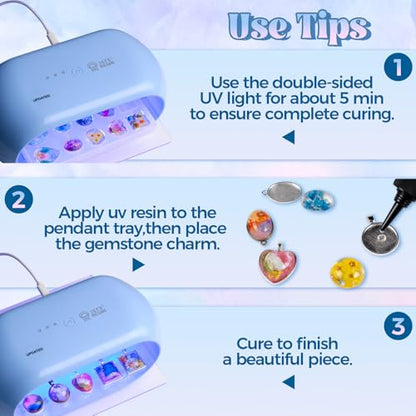 LET'S RESIN Cabochon Gems Resin Molds, 36-Cavity Jewelry Making Kit