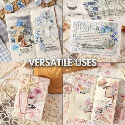 OKUPAN Scrapbook Supplies Kit – 400Pcs Scrapbook Paper & Journal Stickers - color: 4 PACK