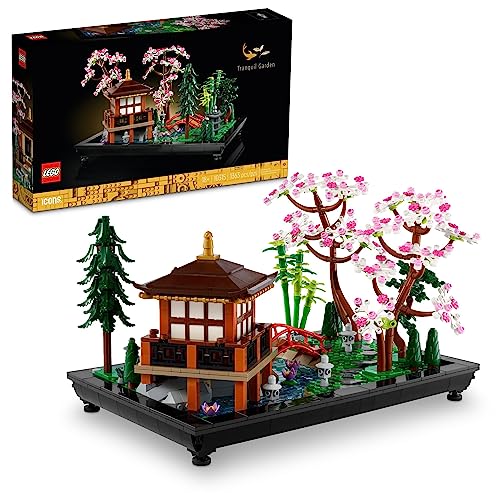 LEGO Icons Tranquil Garden Building Set - Detailed Japanese Zen Garden DIY Kit for Adults, Ages 18+ - Gift for Birthday - Building Block Set for Home Decor - 10315 - style: Standard Packaging
