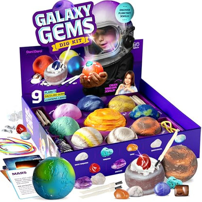 Galaxy Gem Dig Kit for Kids - Gemstones Digging Science Kits for Kids