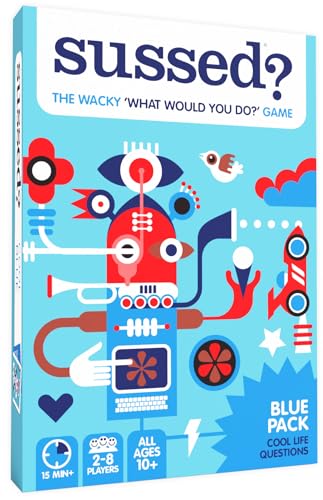SUSSED The Wacky ‘What Would You Do’ Card Game - Social Fun for Teens - color: Cool Blue (Cool Life Questions Theme)