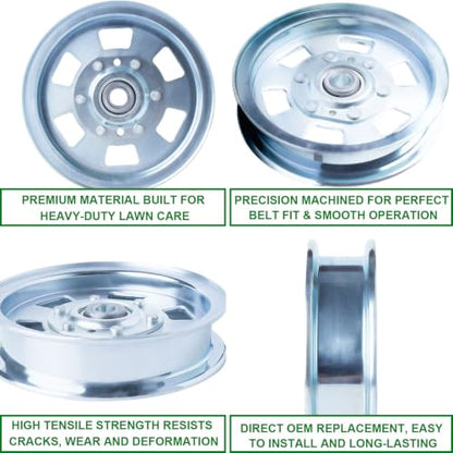 Idler Pulley (033-8000-00 033-7201-00 033-2000-00 033-7201-25) Fits Bad Boy ZT MZ Out Law Series 72" 61" 60" 50" 48" 54" Decks Mower (3 Pack) - color: 033-8000-00 3 pack