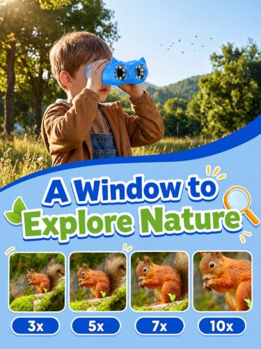 Kids Digital Microscope with Telescope, Ashfly 1000X Handheld Microscope with Screen Photo & Video, STEM Educational Toys for Kids Ages 4-12, Gift for Boys & Girls, Exploration Everywhere, Blue - color: Blue