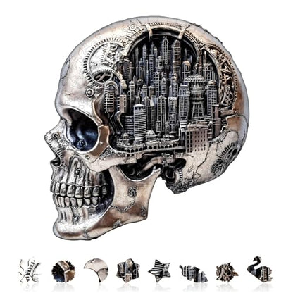 City Skull Puzzles Adults Gifts Wooden 175 Pieces 11.4 * 10.5in - color: City Skull, size: Medium