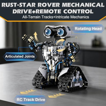 STEM Space Building Toys for Kids Ages 8-12 with Remote & APP Control, Technic Coding Spaceship & Robotic Toys for 8-14 Year Old Boys Girls, Buildable 2 in1 Models with 1468 PCS