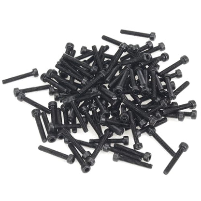 105 Pieces M2 x 10mm Socket Head Cap Screws, Thread Pitch 0.4mm, Sutemribor M2 Black Screws, 12.9 Grade Alloy Steel, Black Oxide Finish, Fully Threaded - size: M2 x 10mm, style: Socket Head