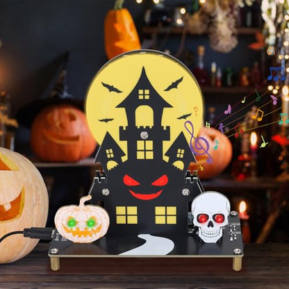 MIOYOOW Halloween Haunted Castle Soldering Kit, LED Light DIY Kit for Teens