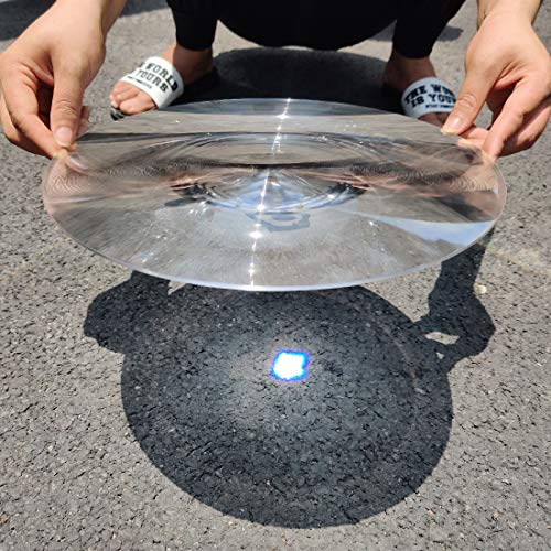 2-Pack Large Fresnel Lenses Φ300mm(11.81") Focal Length 260mm Acrylic Magnifier for Solar Heating,Solar Cooking,Visual Education. (Focal Length 260mm) - size: Focal length 260mm