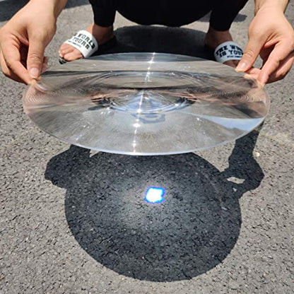 2-Pack Large Fresnel Lenses Φ300mm(11.81") Focal Length 260mm Acrylic Magnifier for Solar Heating,Solar Cooking,Visual Education. (Focal Length 260mm) - size: Focal length 260mm