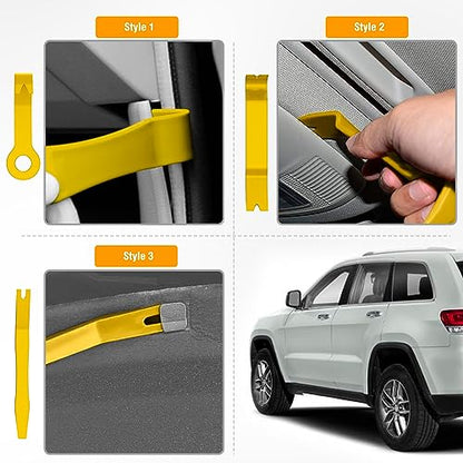GOOACC 8PCS Auto Trim Scratch Removal Tool - color: Yellow, size: 8PCS Trim Removal