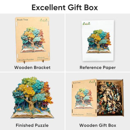 Bovearto Puzzles for Adults 1000 Pieces, Tree of Life Puzzle - color: Book Tree, size: 1000pcs