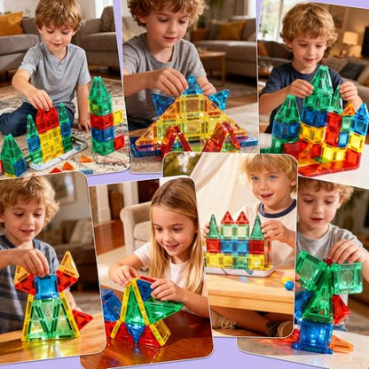 Mruikeny Mini Magnetic Tiles Travel Toddler Toys - style: Mini Magnetic Tiles