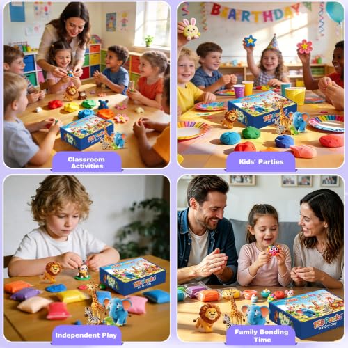 EDIFON Air Dry Clay,158-Color Foam Magic Modeling Clay for Kids DIY Crafts - color: 158 colors
