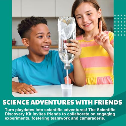 4M Scientific Discovery Kit for Kids Ages 8-12 – Over 50 STEM Experiments in Physics, Chemistry, Magnetism & Bubble Science, Build a Lemon Clock, Volcano, Magnetic Racer, Hover Disc, Educational Gift - style: Scientific Discovery