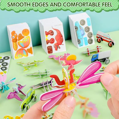 DIY 3D Creative Insect Paper Jigsaw Puzzle Set, 75 PCS 3D Cartoon Puzzles, Smart 3D Cartoon Puzzle, Glue Free Assembly, Insect Puzzle Set Smart Puzzle, Activity for Interesting Gifts