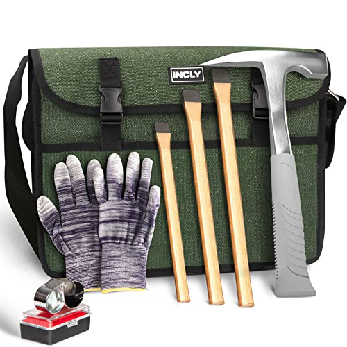 INCLY 7 PCS Geology Rock Pick Hammer Kit, Rock Hounding Equipment