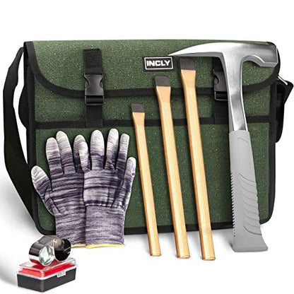 INCLY 7 PCS Geology Rock Pick Hammer Kit, Rock Hounding Equipment