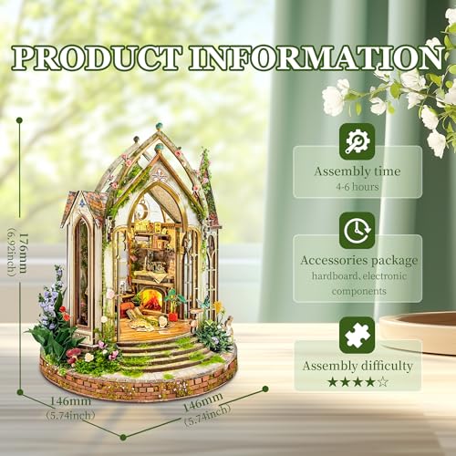 Book Nook Kit DIY Miniature House 3D Wooden Puzzle - Dreamland Floral Studio - color: Dreamland Floral Studio