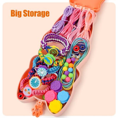 FUNiOi Bracelet Making Kit for Girls 8-10 12 Year Old - DIY Friendship Bracelets Crafts Toys for Kids Ages 6, 7+, Cool Birthday Gift Idea - Cute Squirrel Appearance Bracelet String Maker - size: Friendship Bracelet Kit