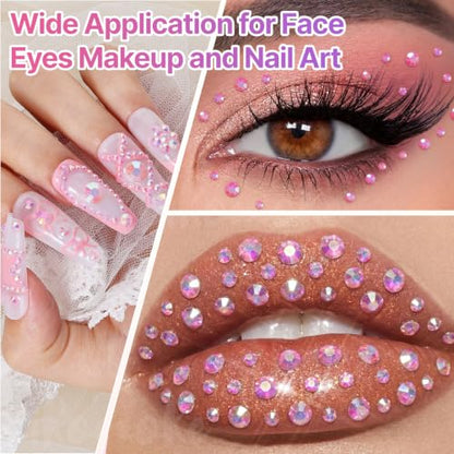 33000Pcs Jelly Pink AB Resin Rhinestones for Bedazzling Kit - color: Jelly Pink 2-6mm