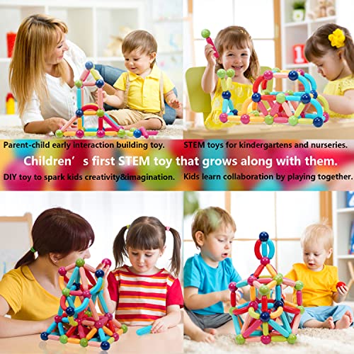 COUOMOXA Magnetic Building Blocks STEM for Kids: Educational Magnetic Set for 6-9+Years Old for Boys Girls - Construction Toys for Early Development Learning for Kids - style: 110 PCS