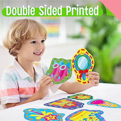 9 Pieces Kids Lacing Cards, Double Sided Sewing Cards in 9 Princess Theme Cards with 9 Colorful Laces, Imagination Development Lacing Toys Games for Children Educational and Learning Activity - color: Princess