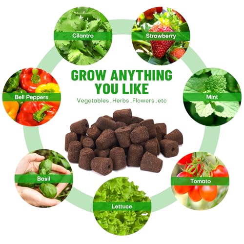 50 Pcs Seed Starter Plugs,Replacement Root Grow Sponges Plant Plugs,Great for Soil, Tray or Planting Pods, Promotes Herbs, Vegetables and Flowers Growth