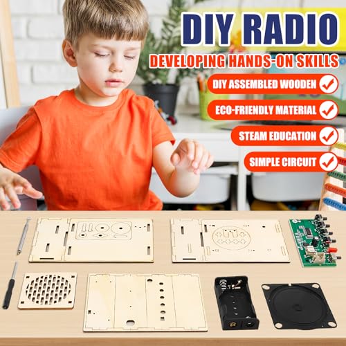 LUCKY GUESS DIY Radio Kit FM 88-108 MHz STEM Electronics Set for Kids - style: DIY Radio Toy Set