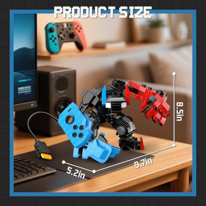 HIGH GODO Mech Building Set, Classic Game Controller Robot Building Blocks with Posable Head, Hands & Legs, Cool Toys Gifts Ideas for Adults, Teens Age 14+ and Game Fans (418 PCS)