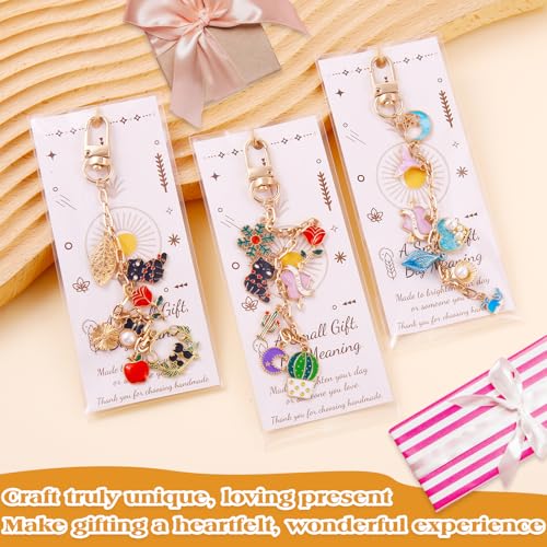 TOHONGADON 285 Pcs Keychain Making Kit, Bag Charm Kit with Gift Bag - color: 285 Pcs Keychain