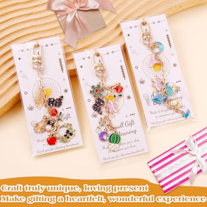 TOHONGADON 285 Pcs Keychain Making Kit, Bag Charm Kit with Gift Bag - color: 285 Pcs Keychain