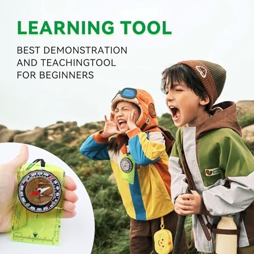 Compass Military Grade, Precision Navigation Compass for Hiking - color: green
