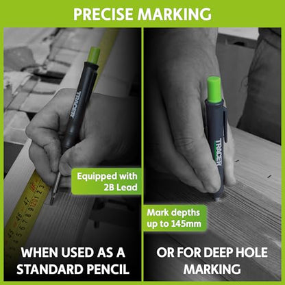 TRACER Contour Gauge 250mm (10”) Precise Marking Gauge with TRACER Deep Hole Construction Pencil. Gauge and Carpenters Pencil Set - style: 250mm (10”) plus Pencil