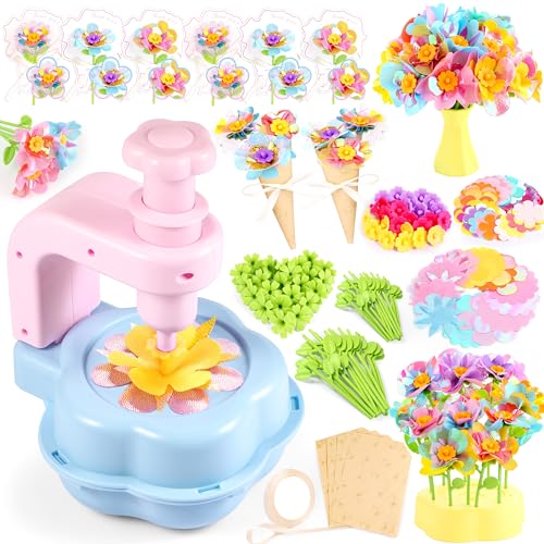 Kids Crafts, Arts and Crafts for Kids 4-6, Craft Kits, Frozen Toys, Fabric Flower Bouquets Toys, 6 Year Old Girl Birthday Gift, 8 Year Old Girl Birthday Gift, Christmas Gifts Halloween Crafts