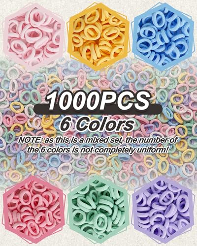 UCDRMA 1000PCS Soft Cloth Loom Bands Refill for Bracelet, Loop Bracelet Making Kit in Dreamy Creamy Colors Weaving Loom Refill Loops Pack, Elastic Band Bracelet Kit Can Make 40+ Friendship Bracelets - color: Dreamy Creamy Colors