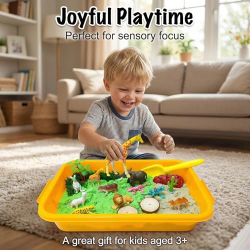 Carolart Jungle Sensory Bin, Animal Sandbox & Sensory Sand Kit - style: Jungle