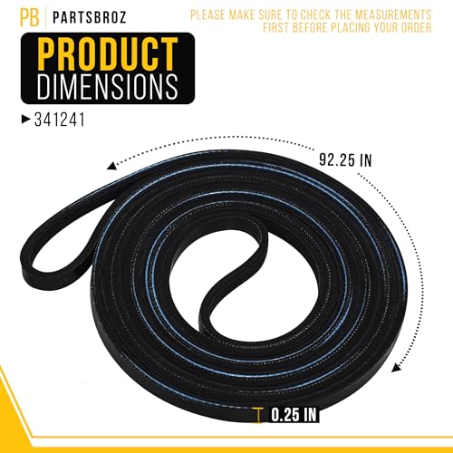 341241 Dryer Belt for Whirlpool Kenmore Maytag AP2946843 PS346995 8066065 - style: 341241 Belt