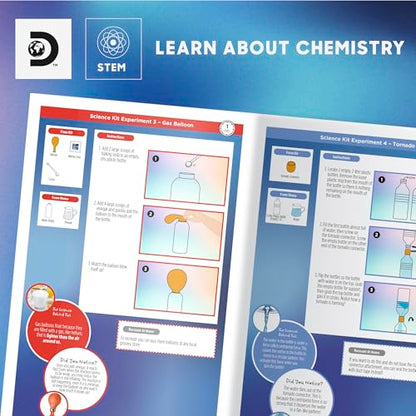 Discovery Radical Reactions Science Kit - 31 Experiments STEM Lab for Kids| DIY Activity Set with Chemistry Tools, Volcano Mold, Instant Snow| Educational Learning Toy| Gift for Boys Girls| Ages 8+