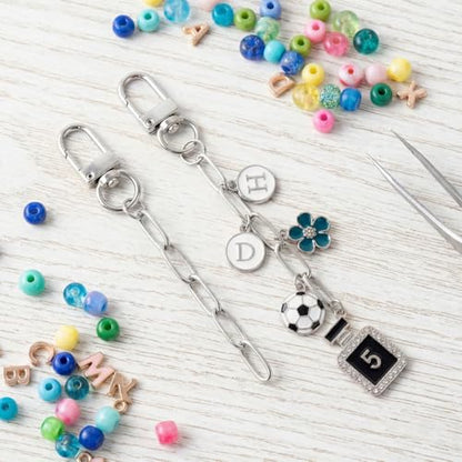 Hzopcw 20pcs Keychain Making Kits for Bag Charm, Silver - color: B-20pcs-Silver