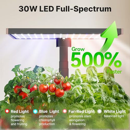 SUNCOZE Smart Hydroponics Growing System, 20 Pods, 25 in Adjustable Height - color: Black