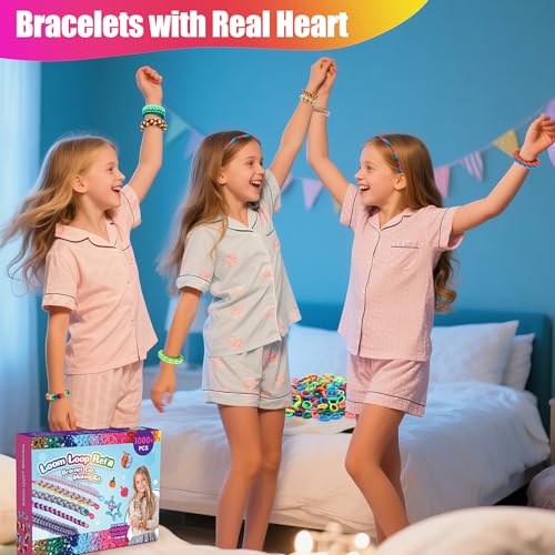 IQBOX 1000 PCS Fabric Loom Bands Refill Pack for Bracelet Making Kit - color: rainbow rubber band bracelet kit