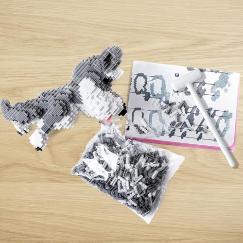Schnauzer Dog 7100 Piece Micro Building Blocks Set for Teens & Adults Advanced 3D Construction Kit, STEM Fine-Motor Skill Toy, Birthday &, Family Indoor Creative Play - color: Schnauzer Dog